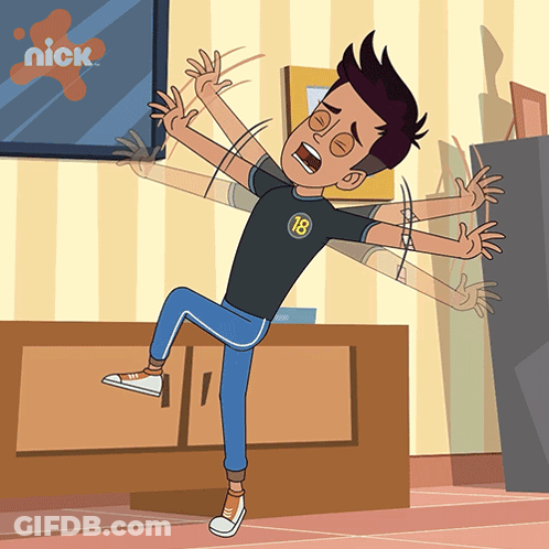 A Cartoon Drawing Of A Boy With The Number 18 On His Shirt GIF