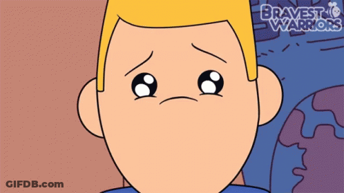 A Cartoon Drawing Of A Boy With The Words Bravest Warriors On The Bottom GIF