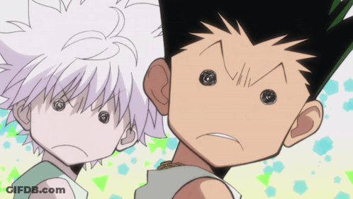 A Cartoon Drawing Of A Boy With White Hair GIF