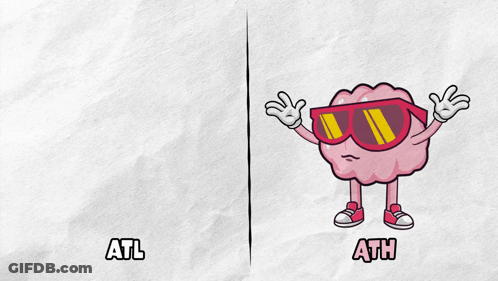 A Cartoon Drawing Of A Brain Wearing Sunglasses And The Words Atl And Ath Below It GIF