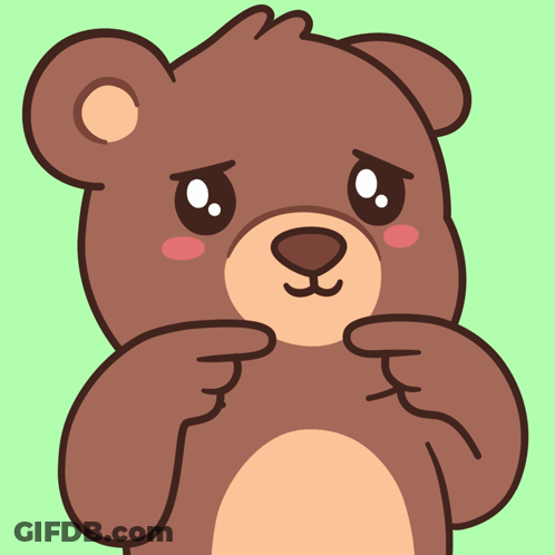 A Cartoon Drawing Of A Brown Teddy Bear With A Sad Look On His Face GIF