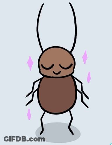 A Cartoon Drawing Of A Bug With A Serious Look On Its Face GIF