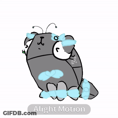 A Cartoon Drawing Of A Bug With The Word Alight Motion Underneath It GIF