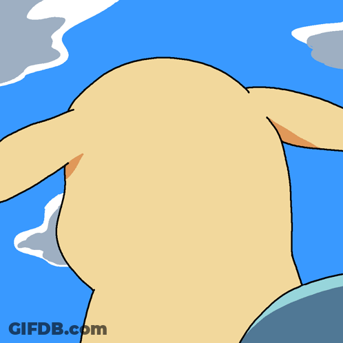 A Cartoon Drawing Of A Bunny With Its Mouth Open GIF
