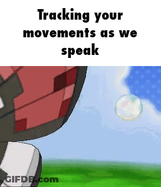 A Cartoon Drawing Of A Butterfly With The Words Tracking Your Movements As We Speak GIF