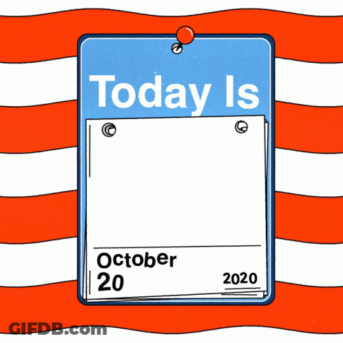 A Cartoon Drawing Of A Calendar That Says Today Is Vote Early Day GIF