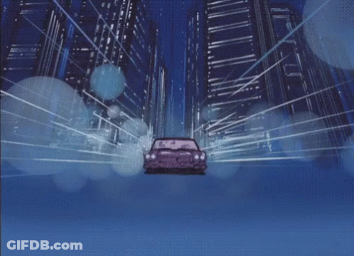 A Cartoon Drawing Of A Car With A License Plate That Says C1 GIF