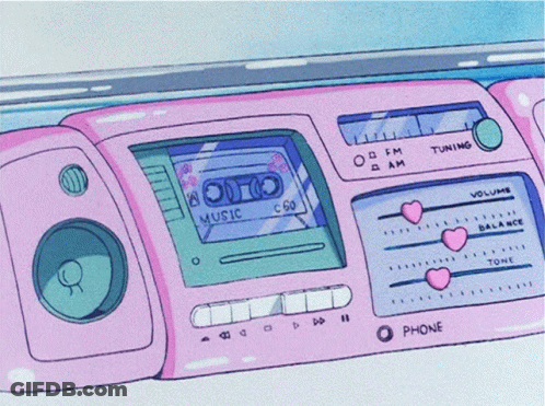 A Cartoon Drawing Of A Cassette Player That Says Phone On It GIF