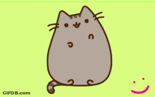 A Cartoon Drawing Of A Cat 'S Paw With A Smiley Face Behind It GIF
