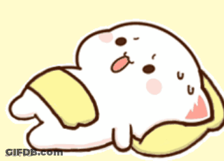 A Cartoon Drawing Of A Cat With A Yellow Scarf Around Its Neck GIF