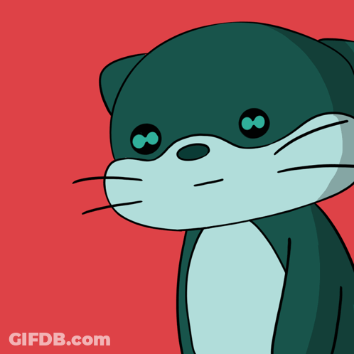 A Cartoon Drawing Of A Cat With Big Eyes GIF