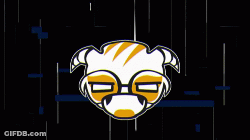 A Cartoon Drawing Of A Cat With Glasses And A Sad Look On Its Face GIF