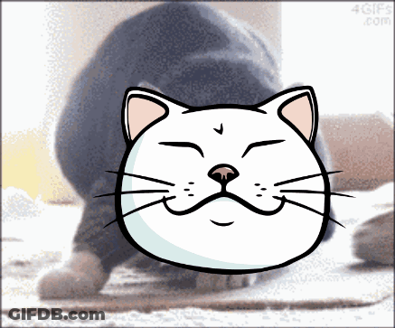 A Cartoon Drawing Of A Cat With The Website 4Gifs.com In The Background GIF
