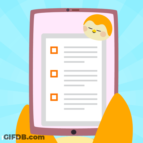 A Cartoon Drawing Of A Cell Phone With The Words Sent Hw On The Screen GIF
