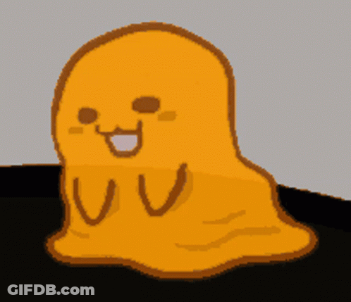 A Cartoon Drawing Of A Chicken Nugget With A Face GIF