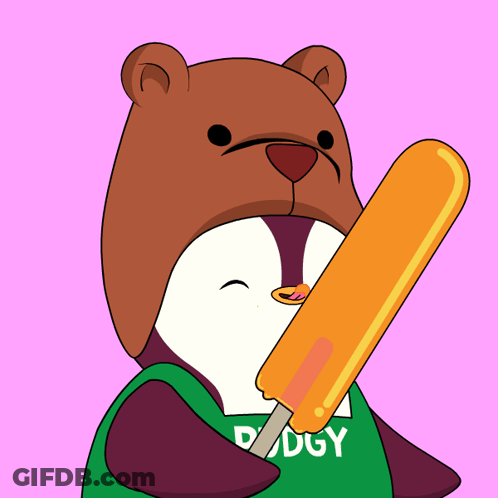 A Cartoon Drawing Of A Chipmunk Wearing A Doggy Shirt Holding An Ice Cream Bar GIF