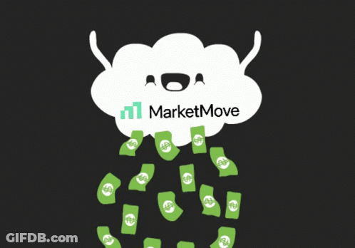 A Cartoon Drawing Of A Cloud With The Word Marketmove On It GIF