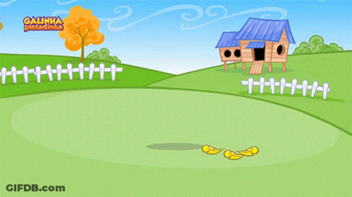 A Cartoon Drawing Of A Cloud With The Words Galinha Pintadinha On The Bottom GIF