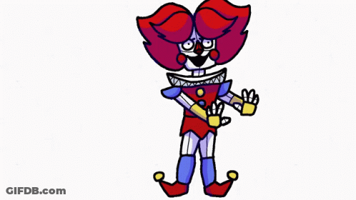 A Cartoon Drawing Of A Clown Wearing A Red And Blue Outfit And Red Shoes . GIF