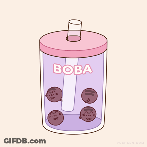 A Cartoon Drawing Of A Cup Of Boba GIF