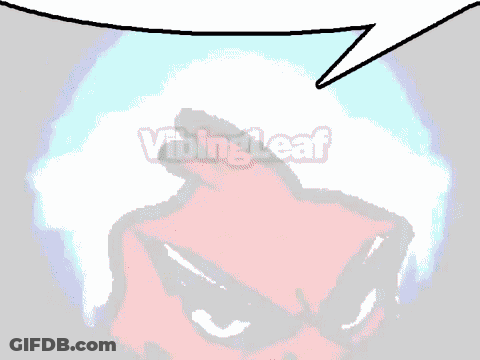 A Cartoon Drawing Of A Devil With A Speech Bubble Behind It GIF