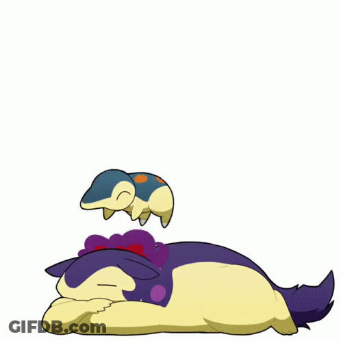A Cartoon Drawing Of A Dog Laying Down With Purple And Red Swirls Coming Out Of Its Mouth GIF