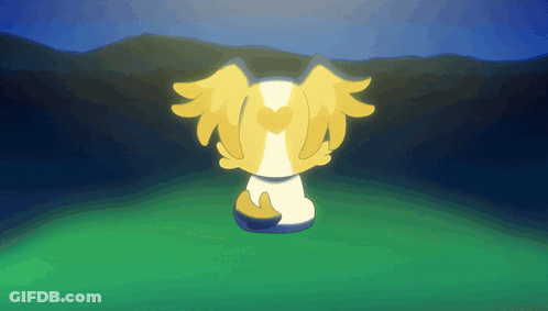 A Cartoon Drawing Of A Dog With Wings And A Heart On Its Chest GIF