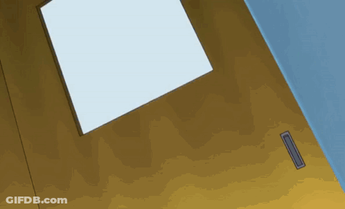 A Cartoon Drawing Of A Door With A Window In The Corner GIF
