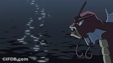 A Cartoon Drawing Of A Dragon Swimming In The Water GIF