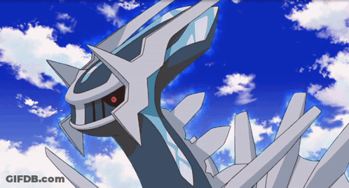 A Cartoon Drawing Of A Dragon With A Blue Sky And Clouds In The Background GIF