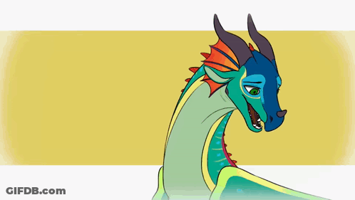 A Cartoon Drawing Of A Dragon With A Yellow Background GIF