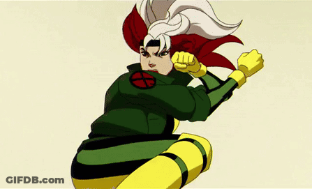 A Cartoon Drawing Of A Female Superhero In Yellow Boots GIF