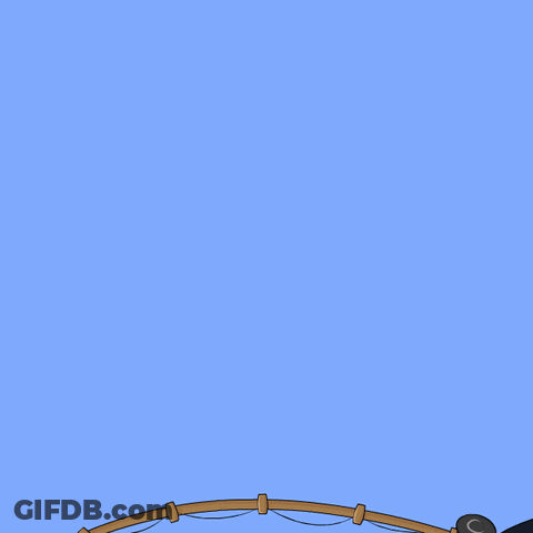 A Cartoon Drawing Of A Fishing Rod With A Fish On The Hook GIF