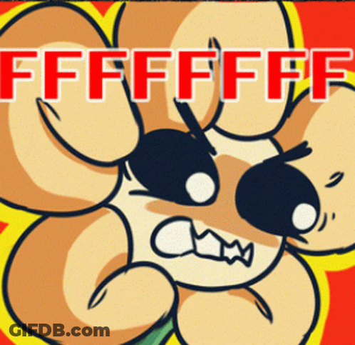 A Cartoon Drawing Of A Flower With The Word Ffffffff Written In Red GIF
