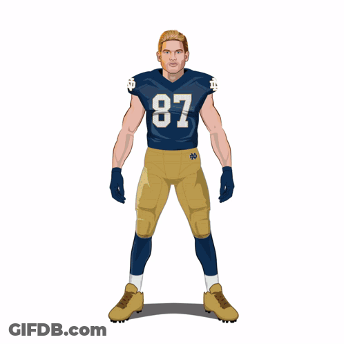 A Cartoon Drawing Of A Football Player Wearing A Number 1 Jersey GIF