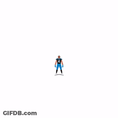 A Cartoon Drawing Of A Football Player With The Number 4 On His Jersey GIF