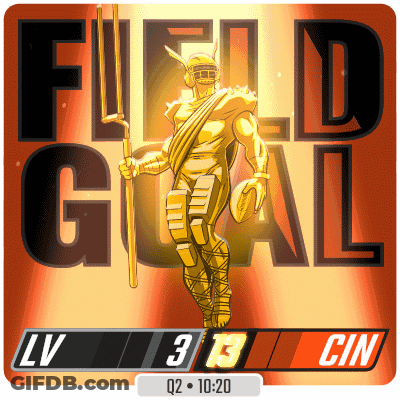 Cartoon Football Player With Field Goal LV 3 13 GIF