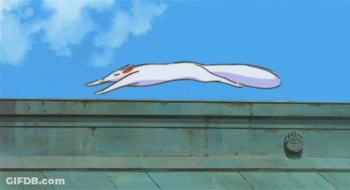 A Cartoon Drawing Of A Fox Running Across A Wall GIF