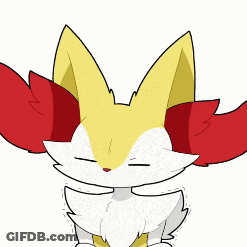 Fox With Flower Above It Cartoon GIF