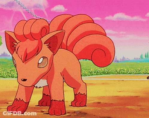 Cartoon Fox With Large Tail GIF