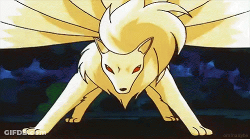 Red Eyed Fox With Long Tail GIF