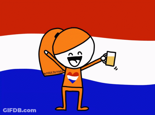 A Cartoon Drawing Of A Girl Holding A Cup With The Words Made By Milk Written On Her Back GIF