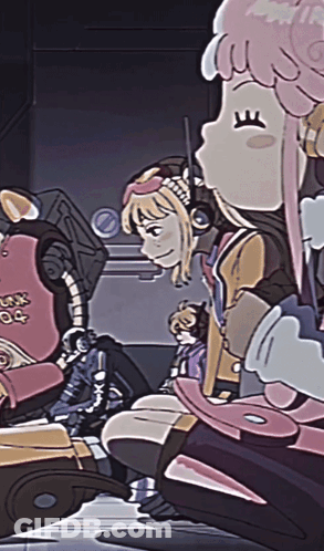 Girl With LGX Shirt In Cartoon Drawing GIF