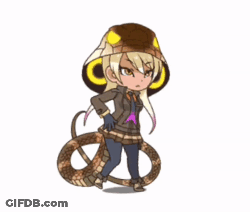 A Cartoon Drawing Of A Girl With A Snake Tail GIF