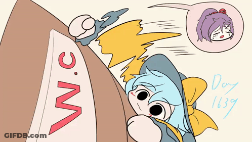 A Cartoon Drawing Of A Girl With A Speech Bubble Saying Day 1639 GIF