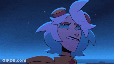 Cartoon Girl With Star On Chest GIF