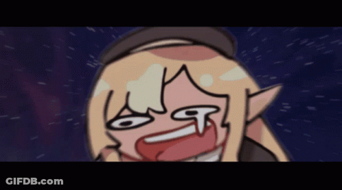 A Cartoon Drawing Of A Girl With A Surprised Expression On Her Face GIF