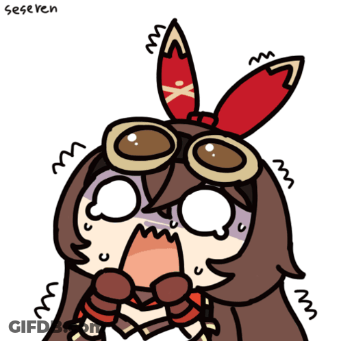 A Cartoon Drawing Of A Girl With A Surprised Look On Her Face And The Name Seseven Below Her GIF