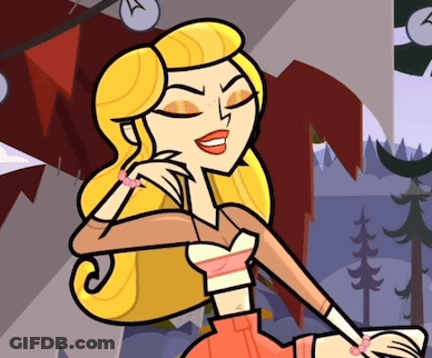 A Cartoon Drawing Of A Girl With Blonde Hair And A Pink Bracelet On Her Wrist GIF