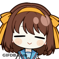 A Cartoon Drawing Of A Girl With Brown Hair And Yellow Bows GIF